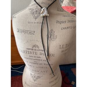 Bald Eagle Rhinestone Bolo Tie – Gold Western Cowboycore Americana